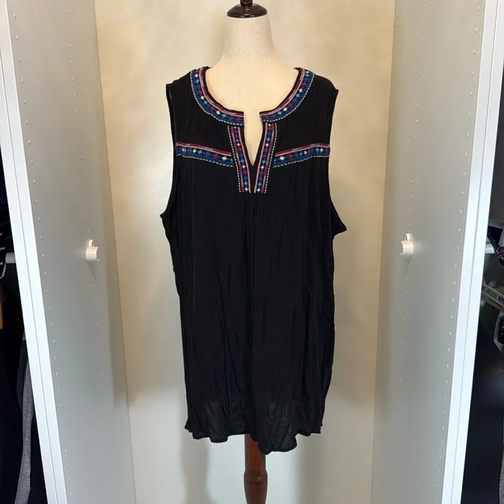 NWT Whispers New York Black Tank Top Size 2X - Picture 1 of 8